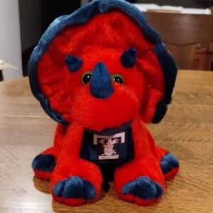 Toledo Mud Hens Red and Blue Stuffed Dinosaur Toy